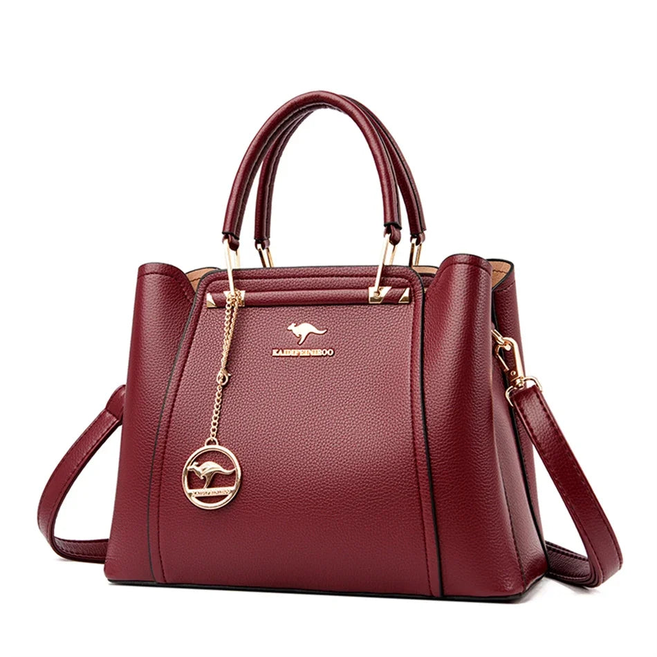 Sac bandoulière de luxe pour femme 2024, designer à 3 couches, grand sac à main en cuir à grande capacité pour femme, sac shopper de marque, sac fourre-tout messager.