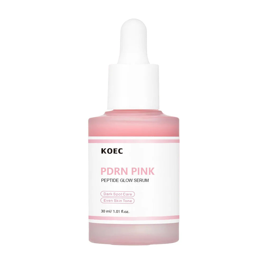 Sérum facial éclat rose PDRN aux peptides roses KOEC 30 ml, soin des taches brunes, unifie le teint, améliore l’élasticité, lisse et raffermit, adénosine