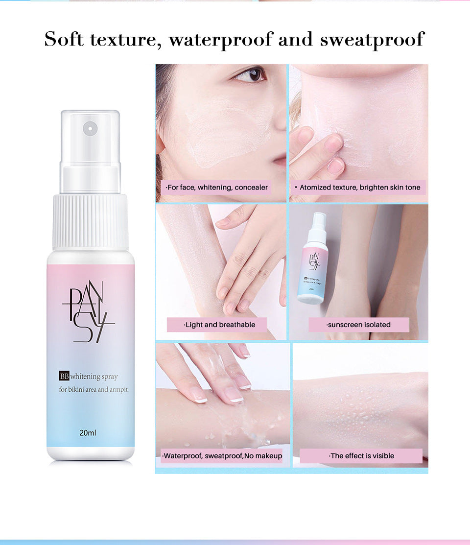 Spray anti-cernes pour le visage 20 ml, crème BB blanchissante isolante, beauté hydratante, fond de teint éclaircissant longue tenue, cosmétiques en gros