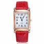 Nouvelles montres pour femmes, montres-bracelets carrées en or rose, montres de mode en cuir de marque, montre à quartz pour femme, horloge, montre femme