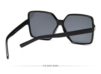 Lunettes de soleil oversize pour femme, dégradées, en plastique, de marque créateur, lunettes de soleil féminines UV400