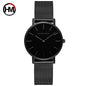 Montre pour femme HANNAH MARTIN en acier inoxydable de qualité, mouvement à quartz japonais, étanche, 36 mm, entièrement or rose, idéale pour le dropshipping.