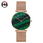 Montre pour femme HANNAH MARTIN en acier inoxydable de qualité, mouvement à quartz japonais, étanche, 36 mm, entièrement or rose, idéale pour le dropshipping.