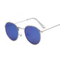 Lunettes de soleil rondes métalliques petites pour femme, vintage, de marque, pour voyage, classiques, lunettes de soleil mode rétro pour femme