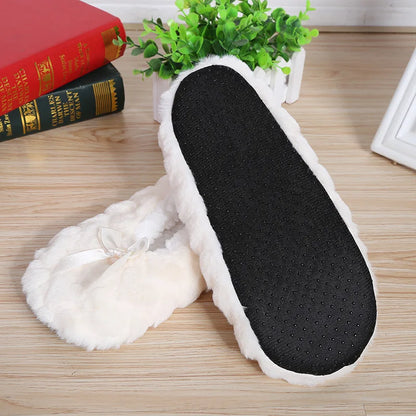 Pantoufles d’intérieur floues pour femmes, hiver, fourrure chaude en peluche, antidérapantes avec adhérence, chaussures d’intérieur moelleuses et confortables pour femmes paresseuses, oreilles de souris, chaussures de
