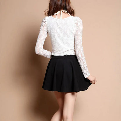 Jupe femme style été 2026 jupe de couleur unie sexy taille haute midi plissée jupes à rayures noires style école coréen mini trapèze jupe