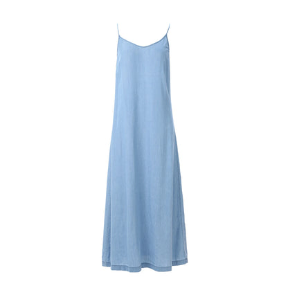 AP SS25 robe chemise et blouse cache-cœur en denim léger pour femmes
