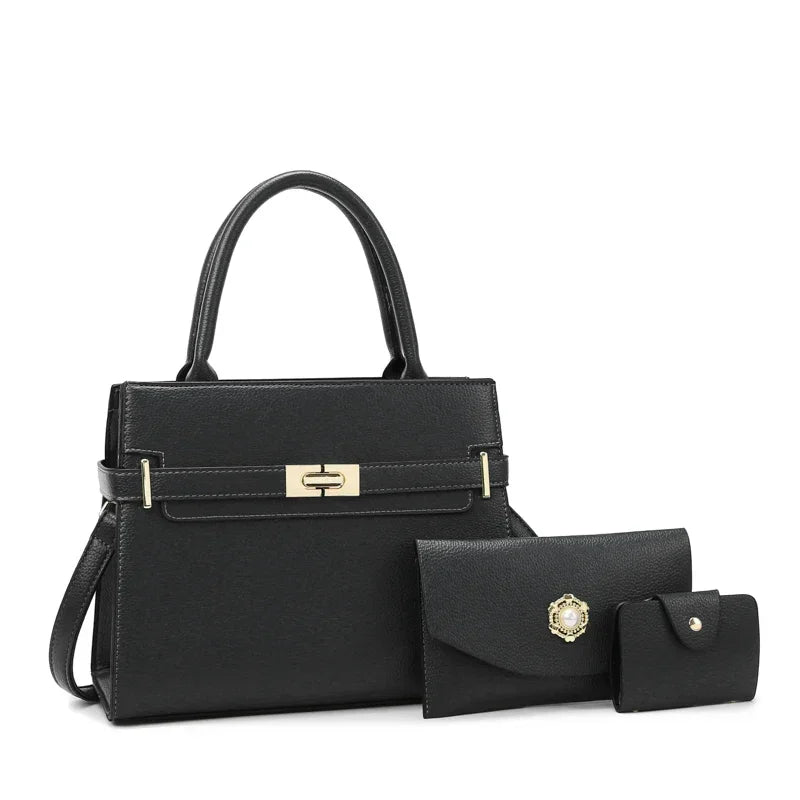 3 ensembles ou 1 grand sac à main pour femme, sacs grande capacité de luxe, sacs à bandoulière et portés croisés, petit porte-monnaie, sac en cuir de qualité, tendance 🔥