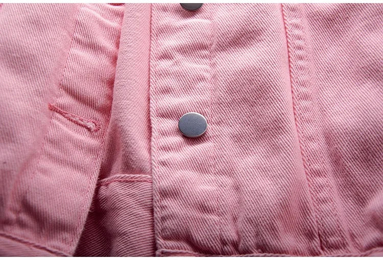 Veste en jean classique pour femmes Jeans 2023 vestes en jean boyfriend pour femmes manteau oversize ample veste femme violet blanc jaune femme