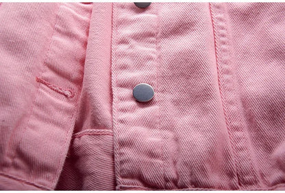 Veste en jean classique pour femmes Jeans 2023 vestes en jean boyfriend pour femmes manteau oversize ample veste femme violet blanc jaune femme