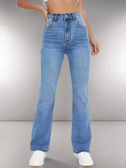 Nouveaux jeans tendance pour femmes, amincissants, style européen et américain, pantalon en denim délavé taille haute, décontracté et polyvalent pour femmes