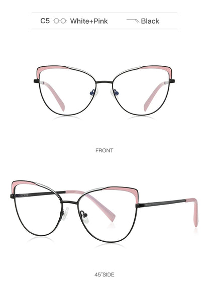 Lunettes de vue photochromiques œil de chat pour femmes JMISUS Fashion, monture papillon personnalisée, lunettes progressives anti-lumière bleue