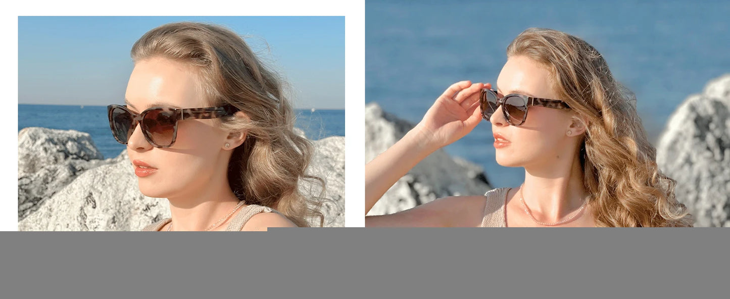 Lunettes de soleil polarisées œil de chat ZENOTTIC Fashion pour femmes - Lunettes de soleil surdimensionnées avec protection UV400, style rétro et design créateur
