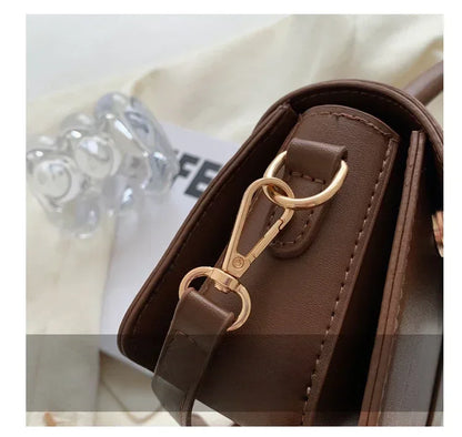 Sac à bandoulière en cuir PU pour femmes, sac à main, sac bandoulière tendance, sac vintage porté sous le bras, cartable carré