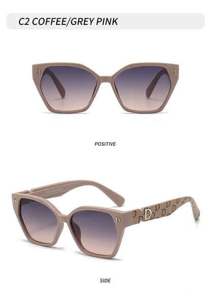 Nouvelle marque de mode de luxe lunettes de soleil pour femmes et hommes, élégantes lunettes œil-de-chat glamour pour femmes, lunettes de soleil tendance pour femmes, lunettes glamour.