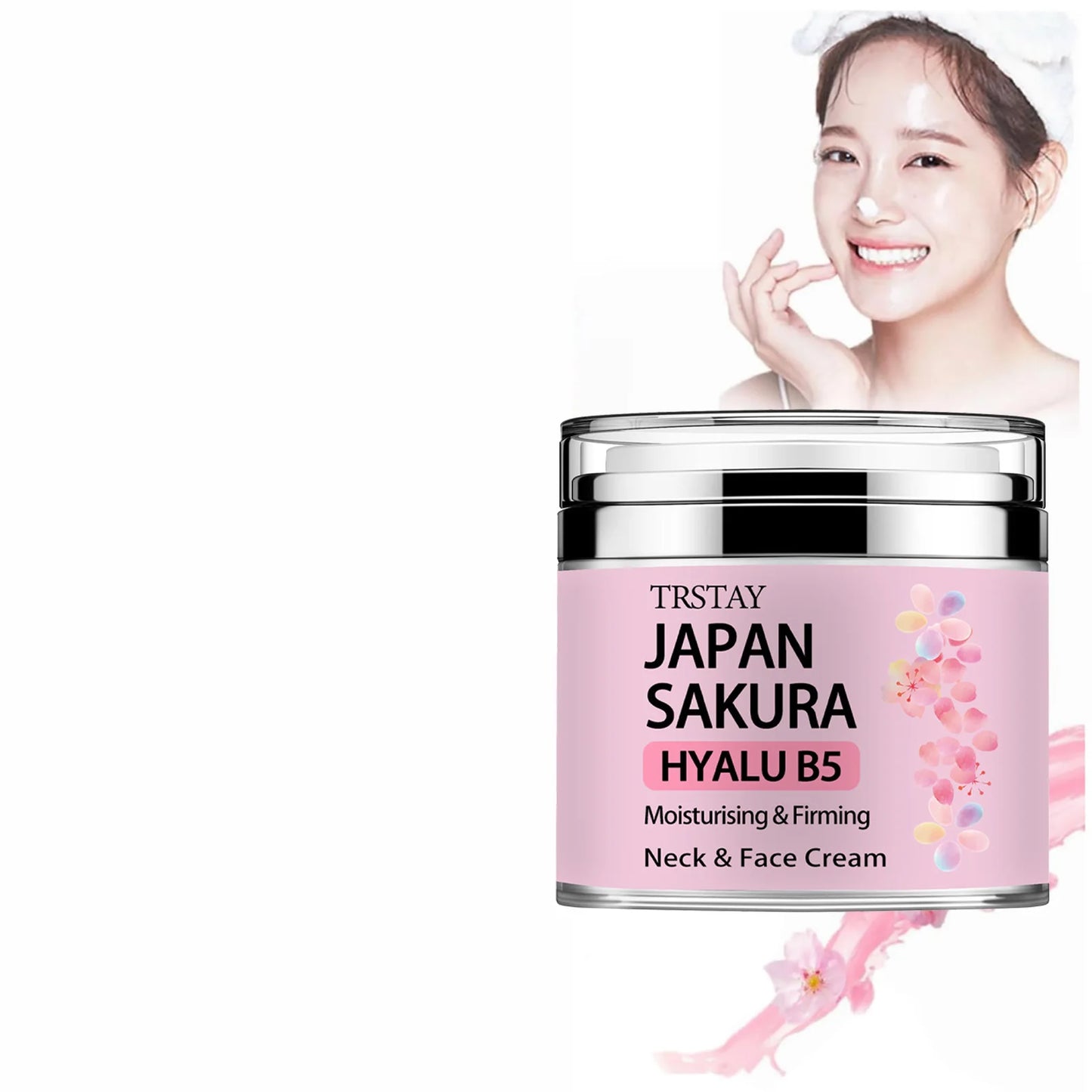 Crème essence Sakura du Japon, crème illuminatrice Sakura avec acide hyaluronique,