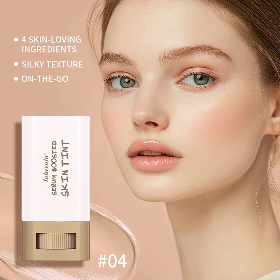 Nouveau sérum baume teinté pour la peau, enrichi, texture soyeuse, couvrance hydratante, effet repulpant, teint uniforme, meilleur fond de teint en stick, maquillage de voyage