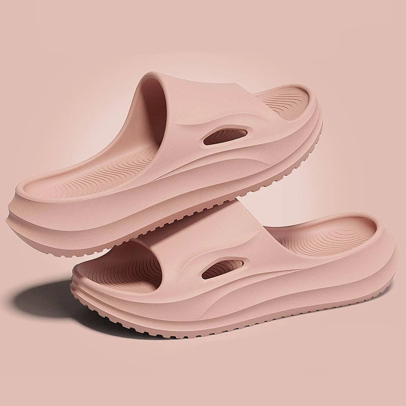 Pantoufles EVA à semelle épaisse été 2026 pour femmes, confortables, antidérapantes, tongs de plage pour femme, légères, semelle souple, sandales d’intérieur pour couple