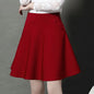 Jupes pour femmes populaires M-3XL jupe mi-longue plissée unie avec poches, taille élastique, tendance, facile à assortir, style femme de bureau, douce pour la peau, élégante
