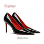 Chaussures pour femme tendance 2026 de luxe à semelles rouges, talons hauts, escarpins à bout pointu et talons aiguilles de 12 cm, confortables pour soirées, robes de cérémonie et mariages.