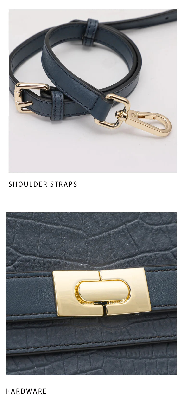 Sac à main pour femme en cuir véritable de vachette, convertible en port bandoulière et épaule, avec foulard en soie, sac fourre-tout à motif crocodile