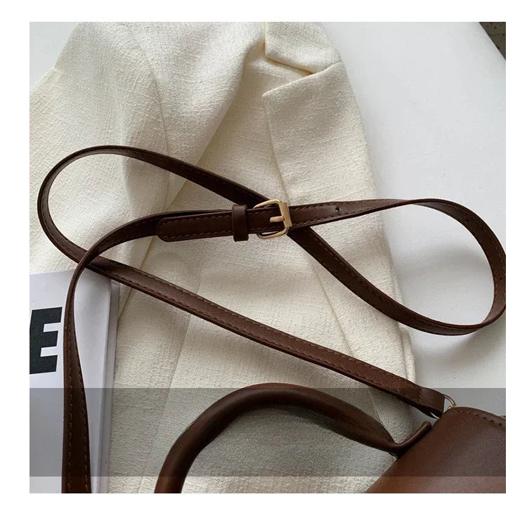 Sac à bandoulière en cuir PU pour femmes, sac à main, sac bandoulière tendance, sac vintage porté sous le bras, cartable carré