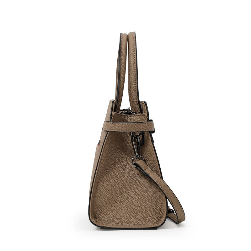 Sac pour femme en cuir véritable en cuir de vachette pleine fleur original, sac cabas simple à porter à la main ou à l’épaule, style professionnel