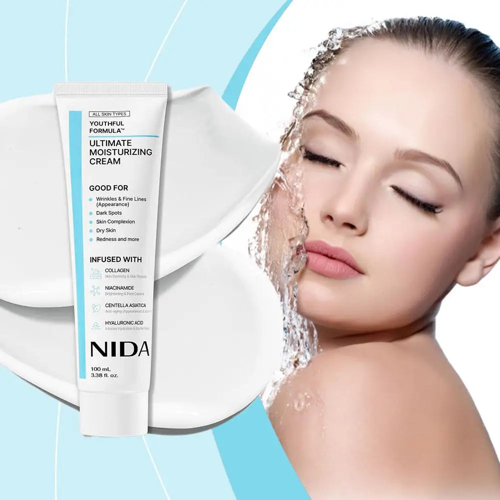 Crème hydratante ultime NIDA anti-âge réparatrice apaisante pour les pores, hydratant réparateur, essence blanchissante réduisant les rougeurs, soin de la peau