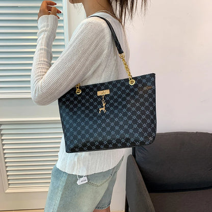 Nouveau sac à main pour la presbytie, texture en cuir souple, grand cabas grande capacité pour femme avec accessoires suspendus, sac à bandoulière
