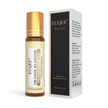EUQEE 10 ml Huile de parfum à bille pour femmes – huiles aromatiques Coconut Vanilla, Bubble Gum, Bright Crystal, Bombshell, Midnight Rose, Angel