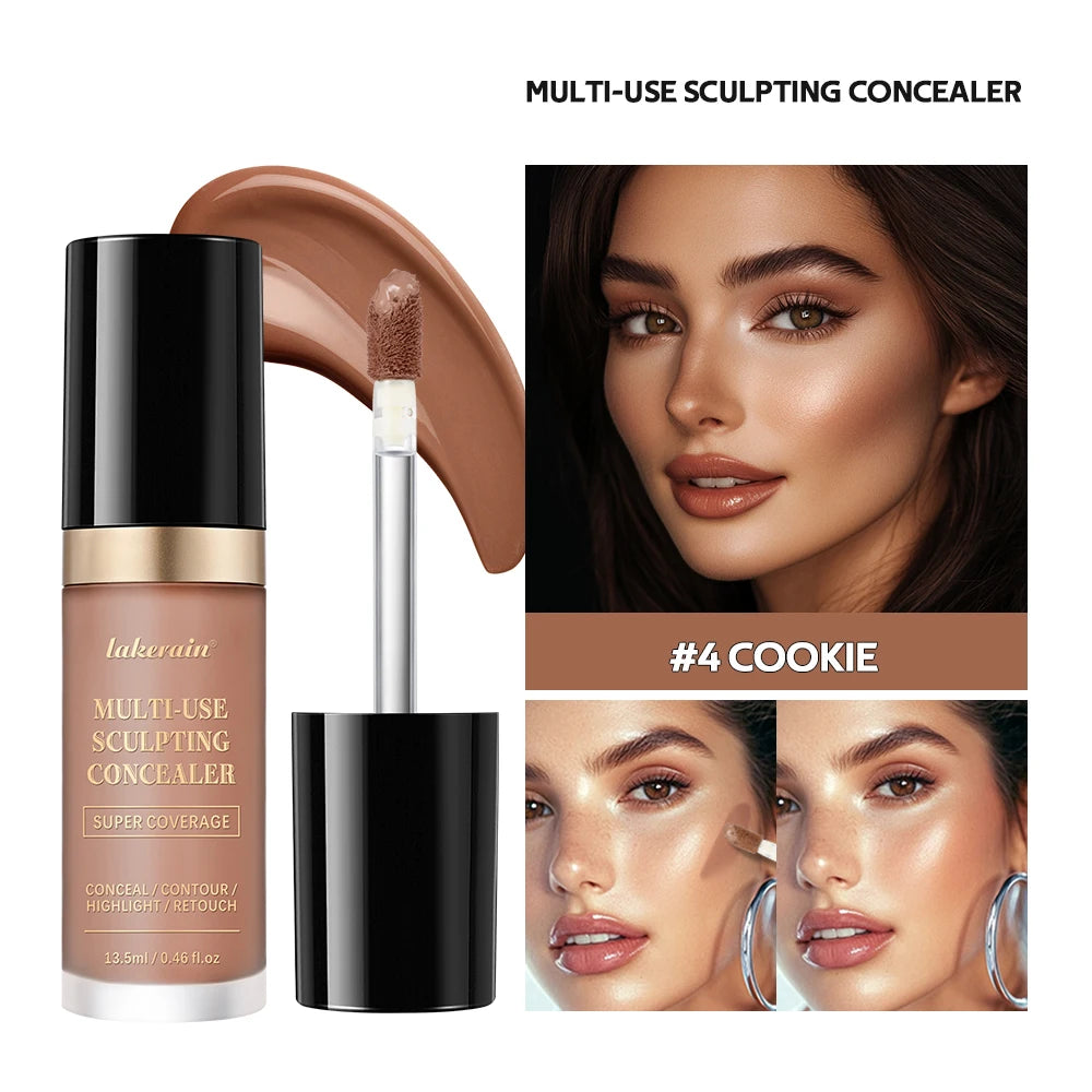 Fond de teint correcteur couvrance longue durée au fini mat, crème multi-usage sans huile pour illuminer et retoucher, produits de maquillage pour le visage pour femmes