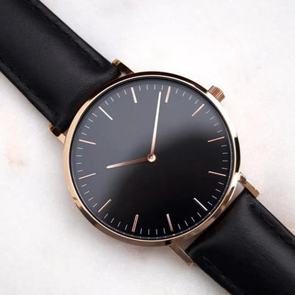 Montre élégante pour femme, simple, nouvelle collection 2023, rose et blanc, bracelet en cuir, montre-bracelet pour femme avec robe, montre féminine décontractée, idée cadeau tendance, Montre Femme
