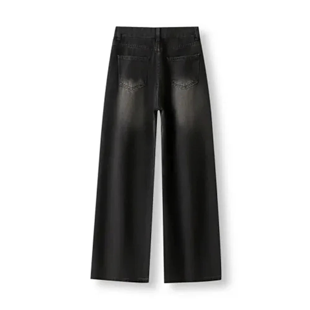 Jean taille haute amincissant pour femmes, coupe ample, jambe droite, pattes d’éléphant, pantalon en denim grande taille pour morphologie en poire