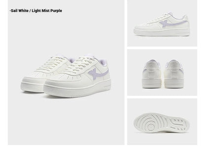 Baskets blanches Xtep pour femmes, printemps 2026, chaussures de couple polyvalentes, tendance et décontractées, à semelle épaisse rehaussante, chaussures de sport pour femmes 874118319851