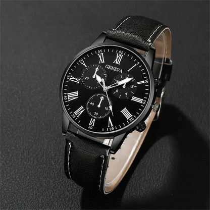 MSCXDK Marque Ensemble de 2 montres décontractées tendance en cuir pour couple, montres-bracelets à quartz pour femme avec cadran simple, montre habillée Montre Femme