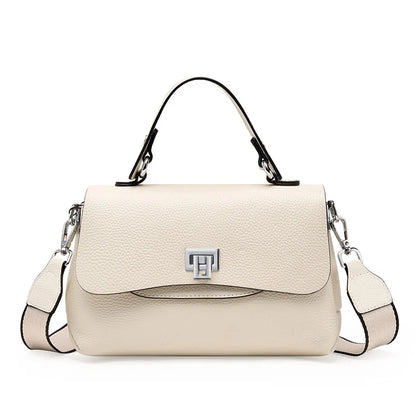 Sac à main Zency pour femme en cuir véritable avec poignée supérieure, style enveloppe simple et tendance, sac à bandoulière de marque de luxe, petit sac bandoulière croisé pour femme