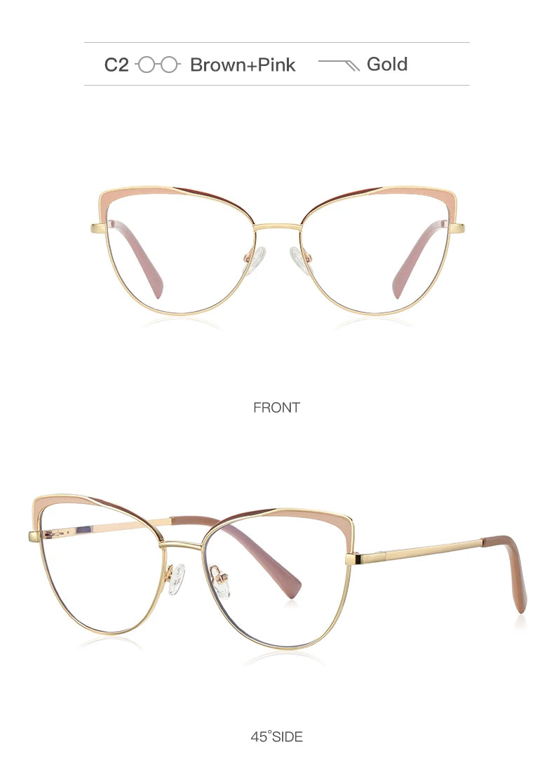 Lunettes de vue photochromiques œil de chat pour femmes JMISUS Fashion, monture papillon personnalisée, lunettes progressives anti-lumière bleue
