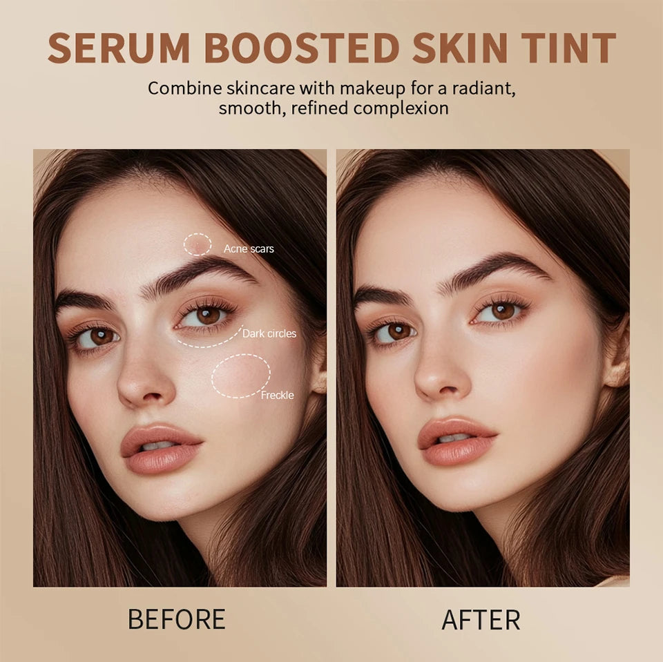 Nouveau sérum baume teinté pour la peau, enrichi, texture soyeuse, couvrance hydratante, effet repulpant, teint uniforme, meilleur fond de teint en stick, maquillage de voyage
