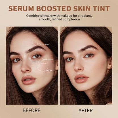 Nouveau sérum baume teinté pour la peau, enrichi, texture soyeuse, couvrance hydratante, effet repulpant, teint uniforme, meilleur fond de teint en stick, maquillage de voyage