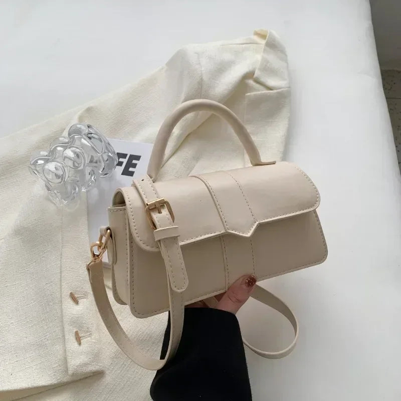 Sac à bandoulière en cuir PU pour femmes, sac à main, sac bandoulière tendance, sac vintage porté sous le bras, cartable carré