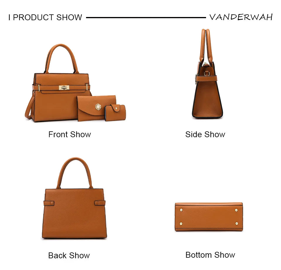 3 ensembles ou 1 grand sac à main pour femme, sacs grande capacité de luxe, sacs à bandoulière et portés croisés, petit porte-monnaie, sac en cuir de qualité, tendance 🔥