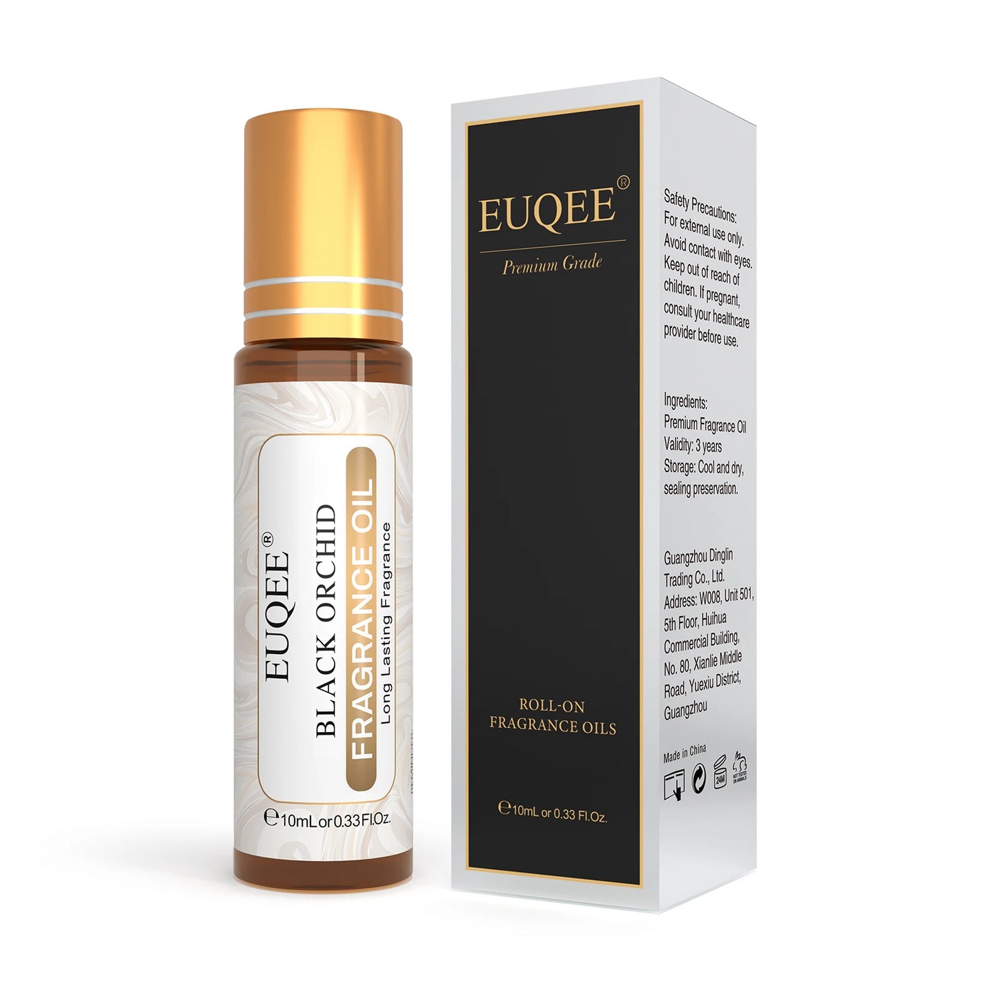 EUQEE 10 ml Huile de parfum à bille pour femmes – huiles aromatiques Coconut Vanilla, Bubble Gum, Bright Crystal, Bombshell, Midnight Rose, Angel