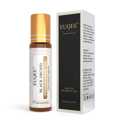 EUQEE 10 ml Huile de parfum à bille pour femmes – huiles aromatiques Coconut Vanilla, Bubble Gum, Bright Crystal, Bombshell, Midnight Rose, Angel