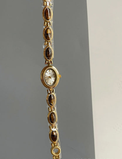 Montres de luxe haut de gamme pour femme, élégante montre-bracelet en quartz avec bijoux verts en jade, cadeau pour femme, montre habillée tendance pour dame