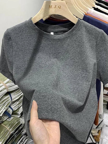 T-shirt pour femme, t-shirt pour filles, vêtements pour femmes, hauts, t-shirt en coton, t-shirt féminin à manches courtes, tee-shirt de printemps, haut sexy Y2K, blanc