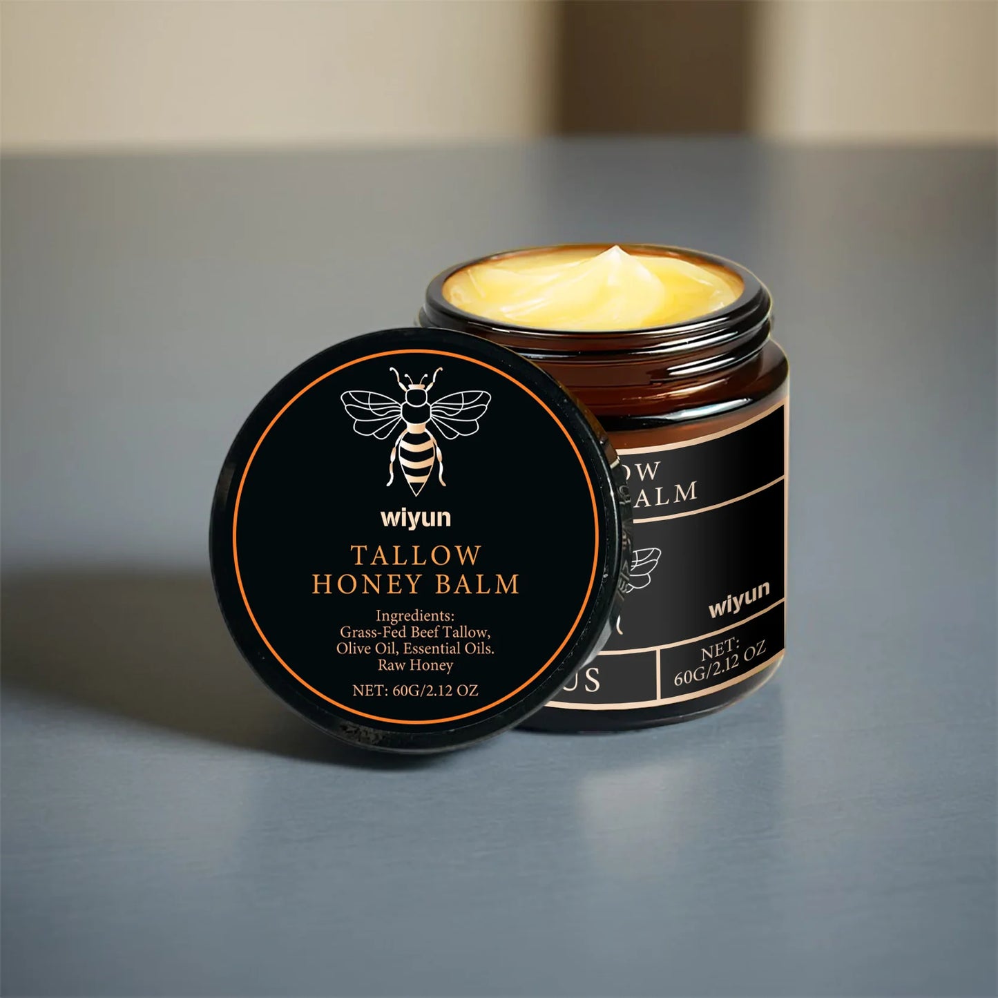 Lotion corporelle apaisante à la crème de miel et suif de bœuf, éclaircissante, atténuant les taches brunes, réduisant la mélanine, raffermissante, non grasse, hydratation durable.