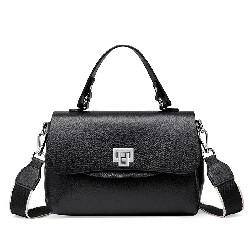 Sac à main Zency pour femme en cuir véritable avec poignée supérieure, style enveloppe simple et tendance, sac à bandoulière de marque de luxe, petit sac bandoulière croisé pour femme