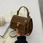 Sac à bandoulière en cuir PU pour femmes, sac à main, sac bandoulière tendance, sac vintage porté sous le bras, cartable carré