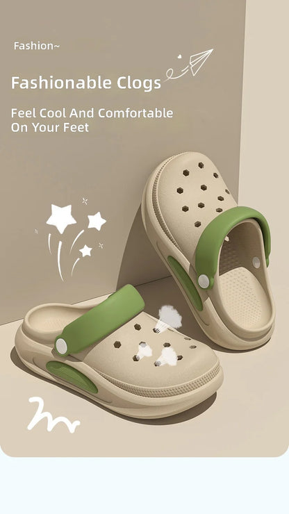Sabots d’été pour femmes avec jolis charms 3D, sandales de jardin, chaussons de plage légers en EVA souple, chaussures d’extérieur antidérapantes à semelle épaisse et tendance