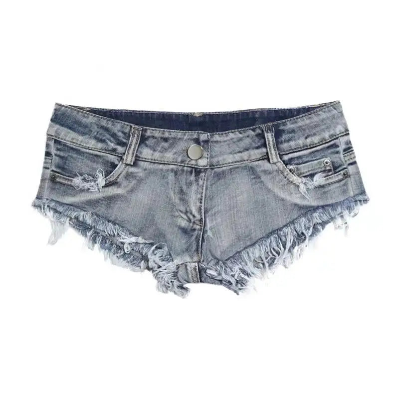 Short en jean d'été pour femmes taille basse, short en jean extensible, hot pants, design triangle sexy, rehausseur de fesses, streetwear décontracté DURIKIES